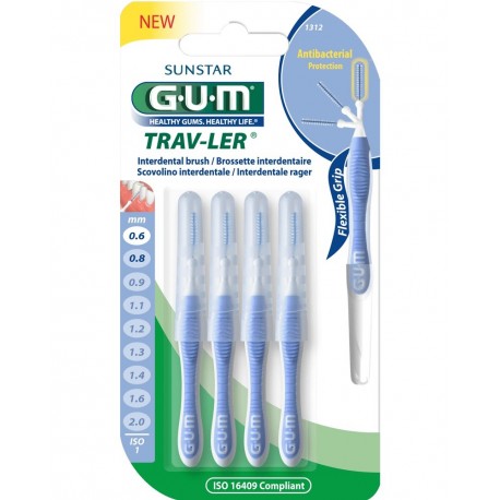 Gum Trav-Ler Interdental Brushes 0.6 mm n°1312 7630019900249