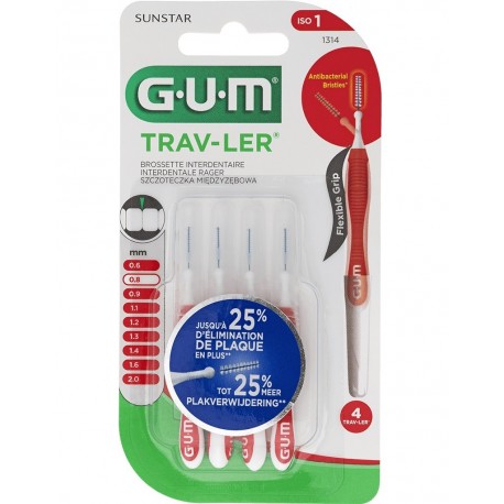 Gum Trav-Ler Interdental Brushes 0.8 mm n°1314 0070942303460