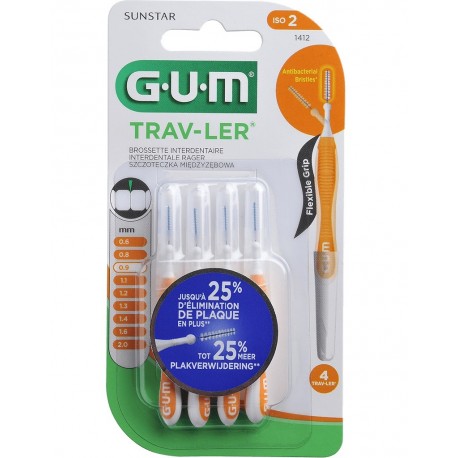 Gum Trav-Ler Brossettes Interdentaires 0.9 mm n°1412 0070942914123