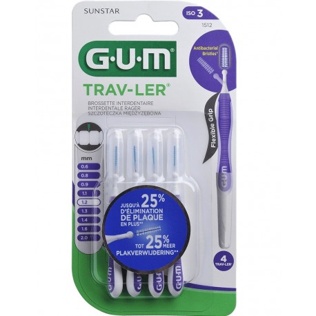 Gum Trav-Ler Brossettes Interdentaires 1.2 mm n°1512 0070942915120