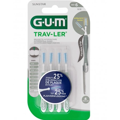 Gum Trav-Ler Interdental Brushes 2 mm n°1618 0070942303477