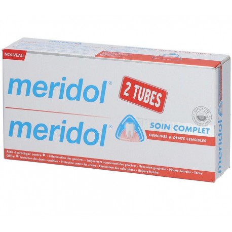 Meridol Soin Complet Gencives & Dents Sensibles Dentifrice 2 x 75 ml 8718951454675