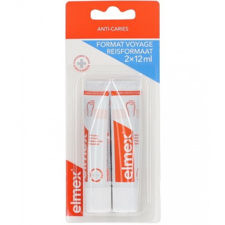 Elmex Dentifrice Tubes de Voyage 2 x 12 ml 7610108015580