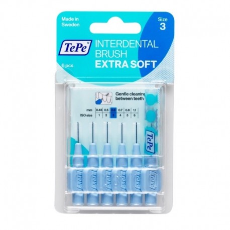 Tepe Interdental Brush Extra Soft Blue 0.6 mm 7317400013176