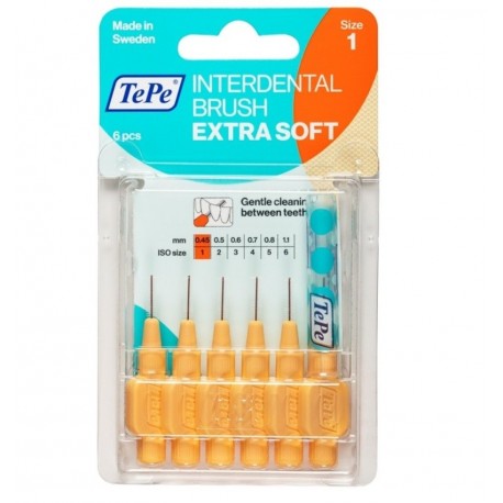Tepe Interdental Brush Extra Soft Orange 0.45 mm 7317400013114