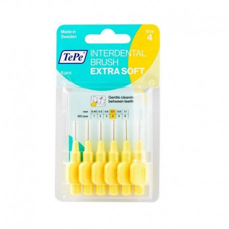 Tepe Interdental Brush Extra Soft Yellow 0.7 mm 7317400013206
