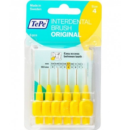 Tepe Interdental Brush Original Yellow 0.7 mm 7317400010830