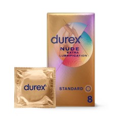 Durex Nude Extra Lubrification 8 Préservatifs