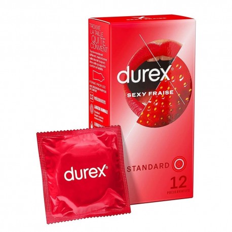 Durex Sexy Fraise 12 Préservatifs 3059948007111