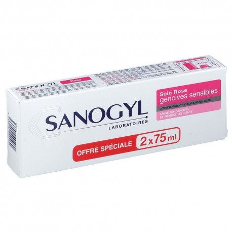 Sanogyl Rose Soin Gencives Sensibles 2 x 75 ml 3596490002060