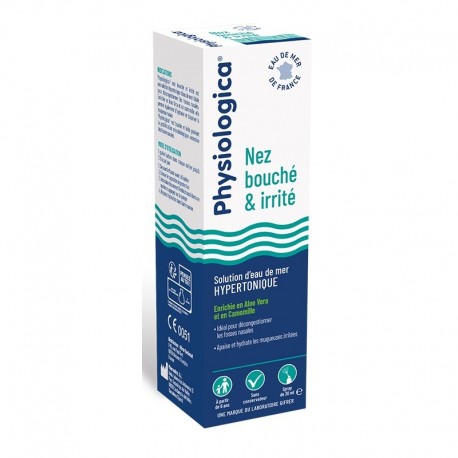 Gifrer Physiologica Solution d'Eau de Mer Hypertonique Nez Bouché & Irrité 50 ml 3401060170790