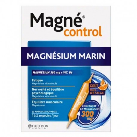 Nutreov Magné Control Magnésium Marin 20 Ampoules 3401551412316