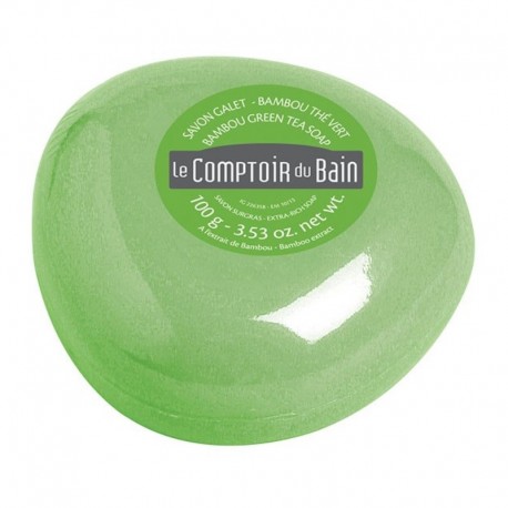 Le Comptoir du Bain Savon Galet Surgras Bambou Thé Vert 100 g 3273818840466