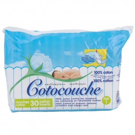 Cotocouche Cotton Inserts Age 1 30 Nappies 3265660001034