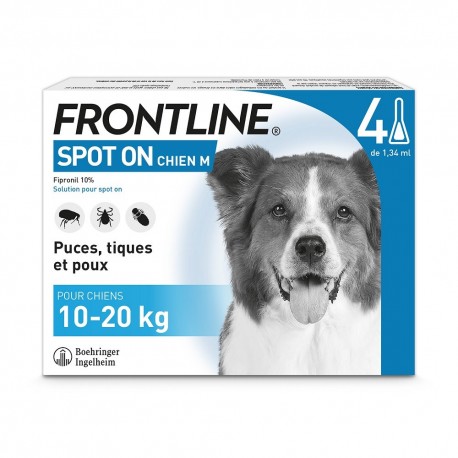 Frontline Spot-On Chien M 10-20Kg 4 Pipettes 3661103037637