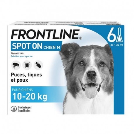 Frontline Spot-On Chien M 10-20Kg 6 Pipettes 3661103004134
