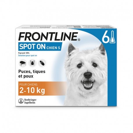 Frontline Spot-On Chien S 2-10Kg 6 Pipettes 3661103004141