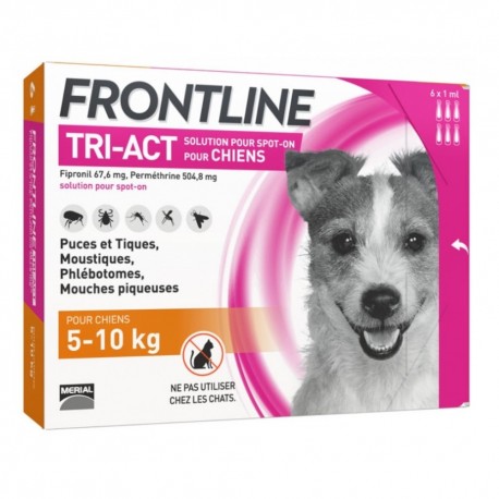 Frontline TRI-ACT Chiens 5-10 kg 6 Pipettes 3661103046851
