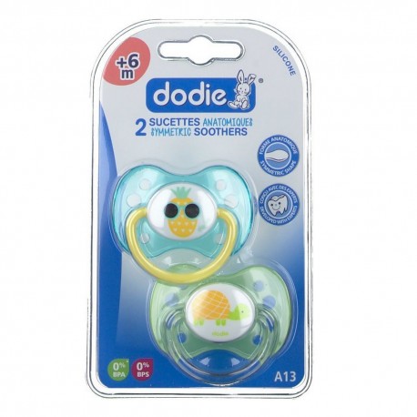 Dodie 2 Sucettes Anatomiques Silicone +6 mois A13 3700763500225
