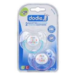 Dodie 2 Sucettes Anatomiques Silicone +18 mois A44 3700763503202