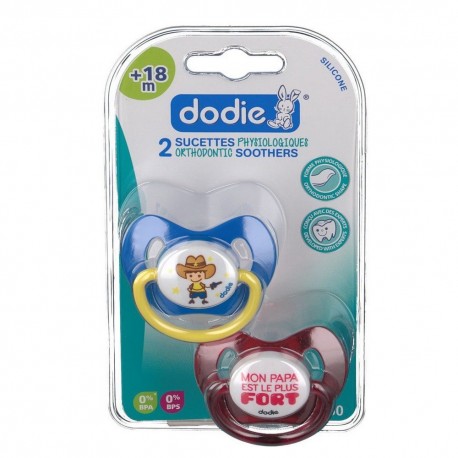 Dodie 2 Sucettes Physiologiques Silicone +18 mois P50 3700763502151