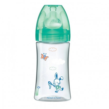 Dodie Biberon Initiation+ Anti-Colique Tétine Ronde 3 Vitesses 270 ml Débit 2 0-6 Mois 3700763536897