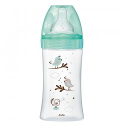 Dodie Glass Baby Bottle Starter+ Anti-Colic Round Teat 3 Speeds 270 ml Flow 2 0-6 Months