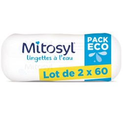 Mitosyl Lingettes à l'Eau 2 x 60 Lingettes