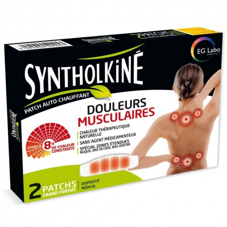 Syntholkiné Self-Heating Patch Muscle Pain Large Size 2 Patches 3094904500053