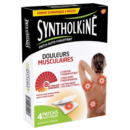 Syntholkiné Patch Auto-Chauffant Douleurs Musculaires Petit Format 4 Patchs 3094904501135