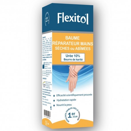Flexitol Baume Réparateur Mains Sèches ou Abîmées 10% d'Urée 56 g 3615840000058