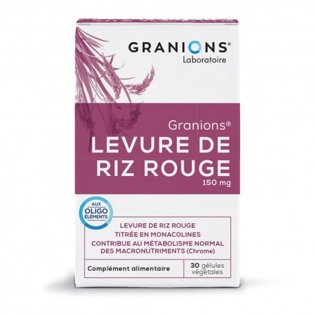 Granions Levure de Riz Rouge 150mg 30 Gélules 3760155210484