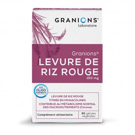 Granions Levure de Riz Rouge 150mg 30 Gélules 3760155210484