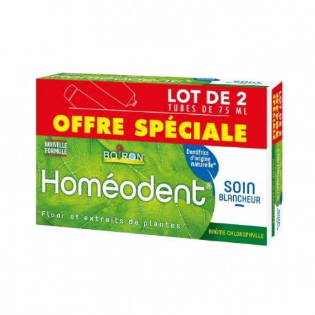 Boiron Homéodent Soin Blancheur Chlorophylle 2 x 75 ml 3352712008582