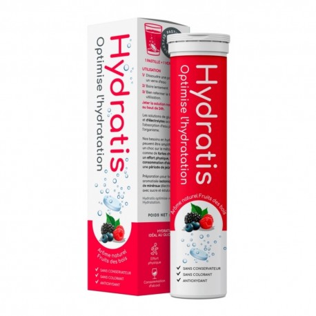 Hydratis Solution d'Hydratation 20 Comprimés Effervescents Fruits des Bois 3760304100000