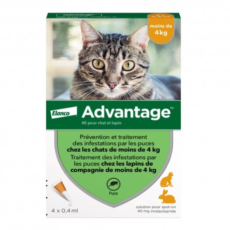 Advantage 40 Chat et Lapin 4 Pipettes 4007221036616