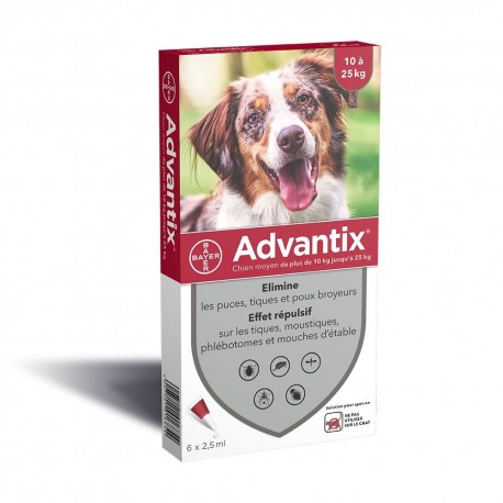 Advantix Medium Dog 6 Pipettes 4007221021001