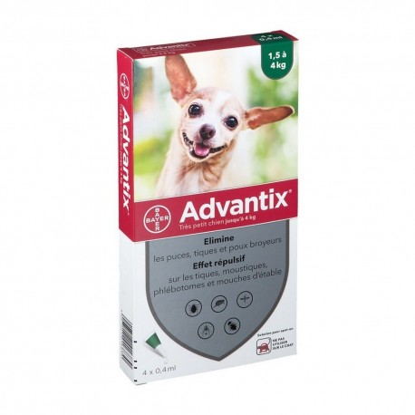 Advantix Very Small Dog 4 Pipettes 4007221016830
