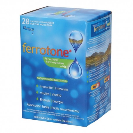 Ferrotone Natural Iron + Vitamin C 28 Sachets 5000488108972