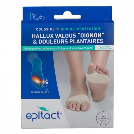Epitact Coussinets Double Protection Hallux Valgus Oignon & Douleurs Plantaires Taille L 3660396000113