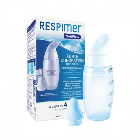 Respimer NetiFlow Nasal Irrigation Kit 1 Device + 6 Sachets 3564300001749