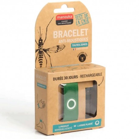 Manouka Bracelets Anti-Moustiques Toutes Zones Vert 3760214050570