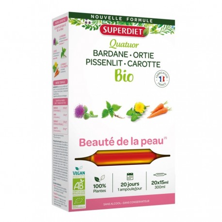 Superdiet Quatuor Beauté de la Peau Bio 20 Ampoules 3428881232001