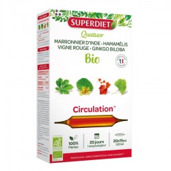 Superdiet Quatuor Circulation Bio 20 Ampoules