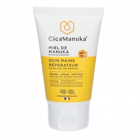 CicaManuka Soin Mains Réparateur 5% de Miel de Manuka IAA 15+ Bio 50 ml 3428883667504