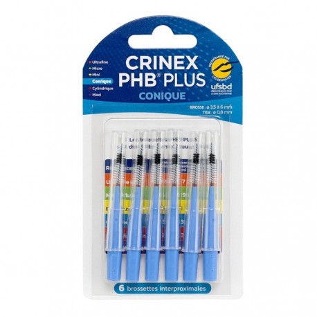 Crinex PHB Plus Conique 6 Brossettes Interdentaires 3401343582760