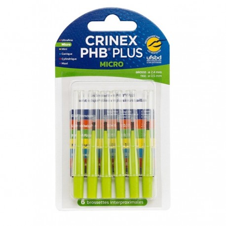 Crinex PHB Plus Micro 6 Brossettes Interdentaires 3401343582470