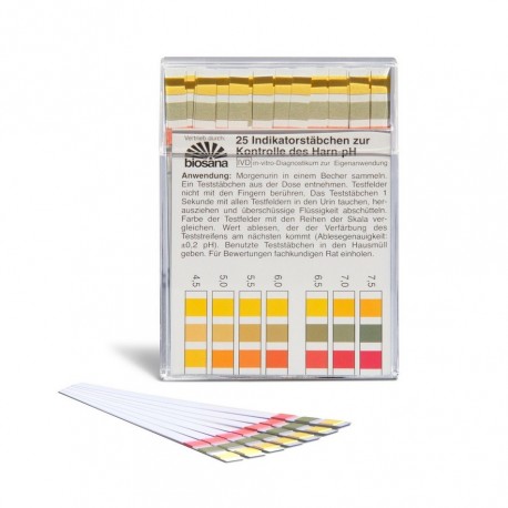 Biosana Control Straps of Urinary pH 25 Straps 7640102171951