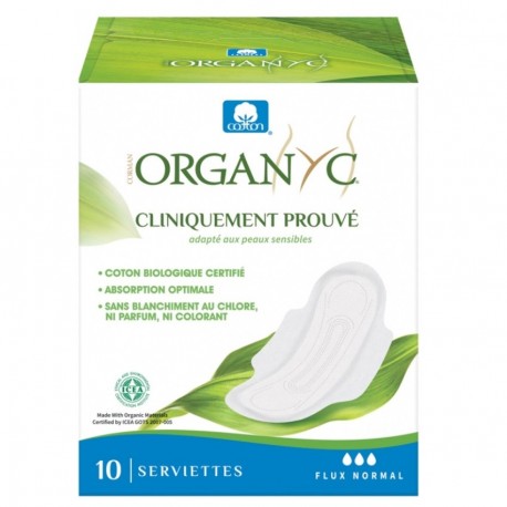Organyc 10 Serviettes Flux Normal 8016867009942