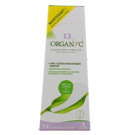 Organyc Fuites Urinaires 24 Protège-Slips pour Slip et Tanga Flux Léger 8016867017923